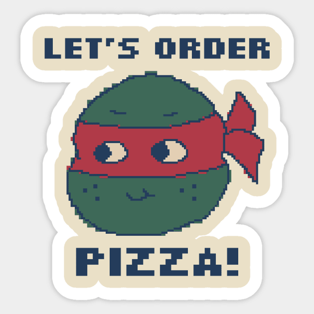 Let's Order A Pizza - Pixel Art Sticker by pxlboy